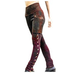High Waist Rivet Detail Skinny Pants Alternative Fashion Streetwear Bottoms