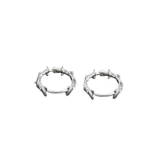Thorn Hoop Earrings Gothic Punk Alternative Statement Jewelry