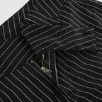Low Rise Wide Leg Flared Casual Pants with Vertical Stripe Streetwear Style