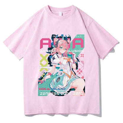 Kawaii Anime-Inspired Oversized Graphic Casual Japanese Streetwear Fashion T-Shirt