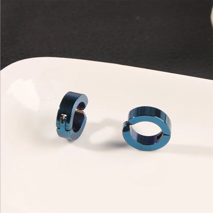 Punk Huggie Ear Clip Earrings for Alternative Streetwear Fashion Styling
