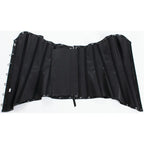 Glossy PVC Overbust Corset with Front Zip Closure and Lace-Up Back