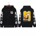 Thunder Warrior Zip Hoodie with Manga Streetwear Artwork