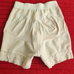 High-Waisted Structured Shaping Short with Front Hook Closure and Lace Hem