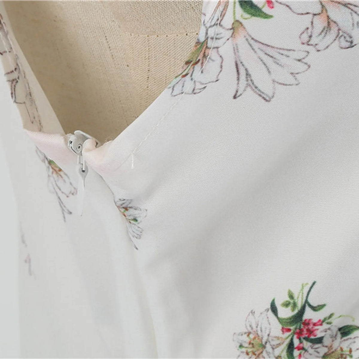 Vintage Floral Print Sleeveless Rockabilly Inspired Alternative Swing Midi Dress - BigCat Streetwear