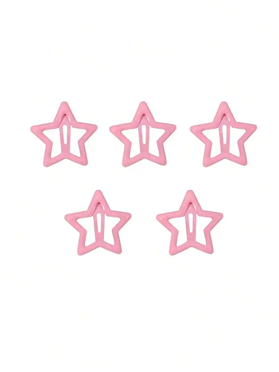 Y2K Star Hair Pin Set Celestial Alternative Fashion Accessories