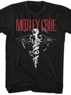 Vintage Rock-Inspired Graphic T-Shirt with Ornamental Gothic Streetwear Artwork