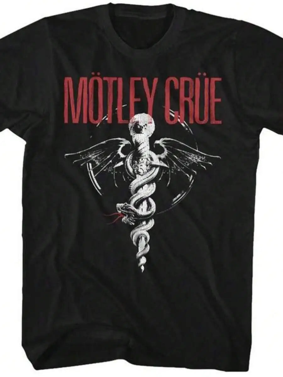 Vintage Rock-Inspired Graphic T-Shirt with Ornamental Gothic Streetwear Artwork