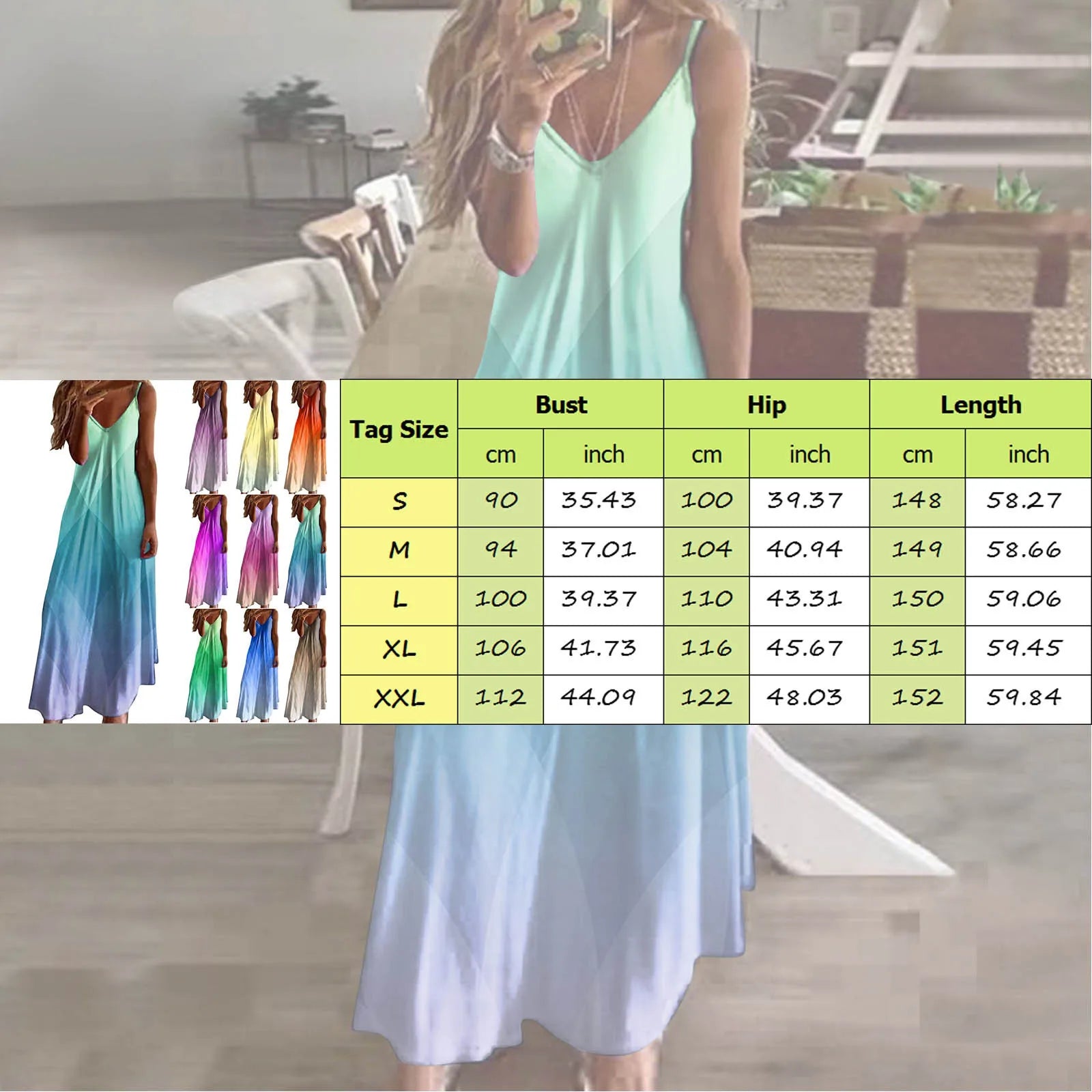 Oversized Sleeveless Maxi Dress with V Neck and Artistic Print Design