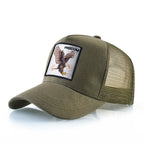 Embroidered Patch Mesh Trucker Cap Adjustable Curved Brim Casual Streetwear Outdoor Hat