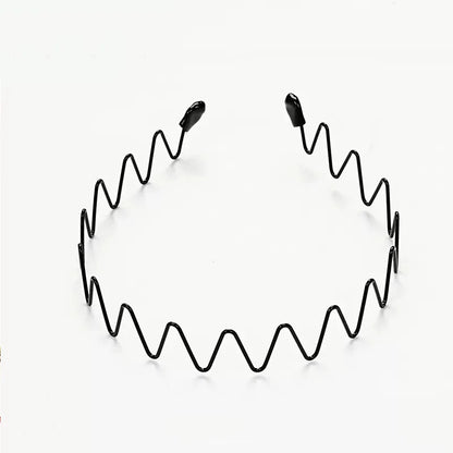 Minimalist Wavy Metal Headband Alternative Streetwear Hair Accessory