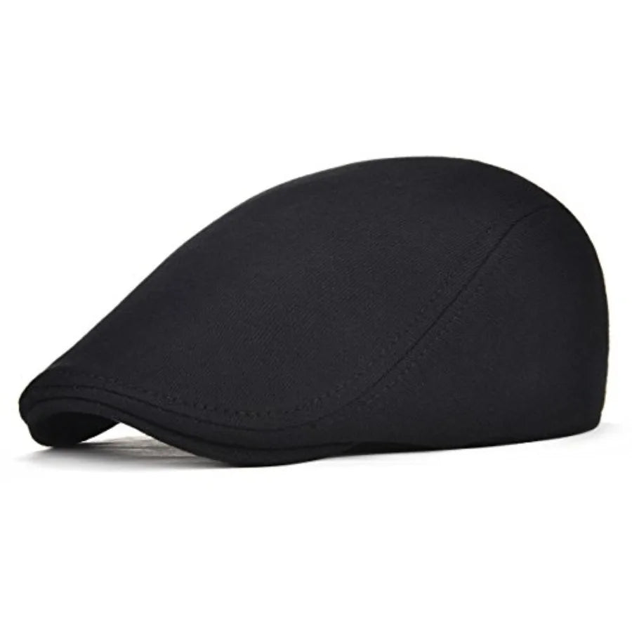 Classic Cotton Ivy Flat Cap Minimalist Driving Hat for Everyday Wear