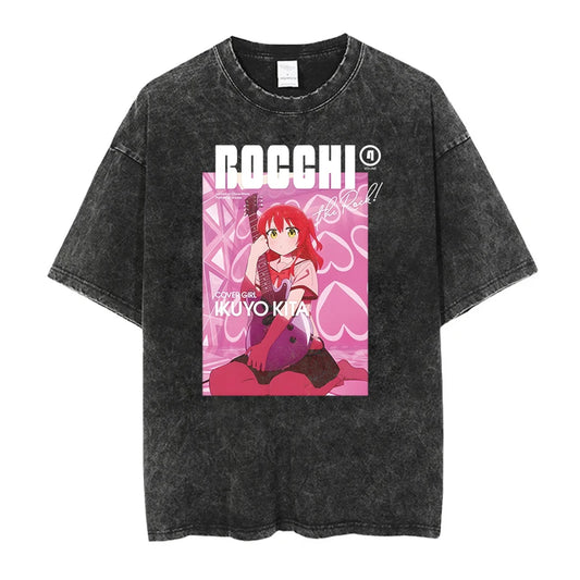 Kawaii Manga Streetwear Tee with Anime Goth Graphic Illustration