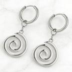 Spiral Drop Earrings for Gothic Grunge and Alternative Fashion Styling
