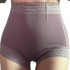 High-Waisted Lace-Trimmed Shaping Panty with Contour Rear Paneling