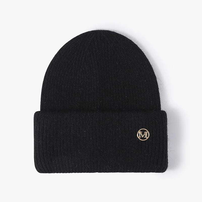 Soft Rabbit Fur Blend Acrylic Knit Beanie for Everyday Winter Casual Fashion and Comfort