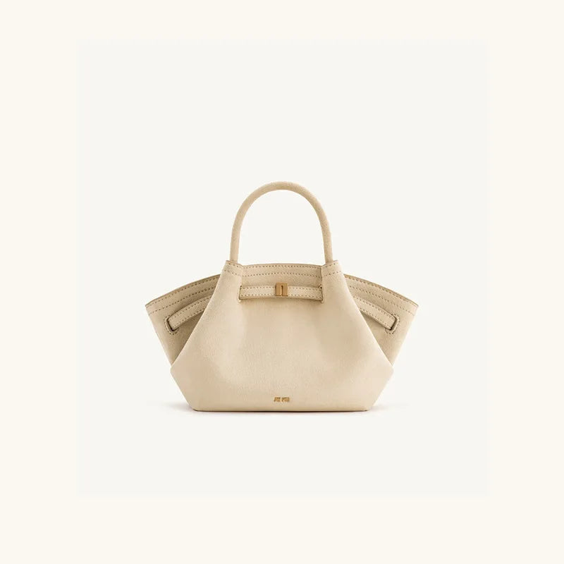 Structured Dumpling Tote Bag with Top Handle Large Capacity Design