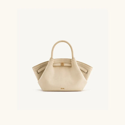 Structured Dumpling Tote Bag with Top Handle Large Capacity Design