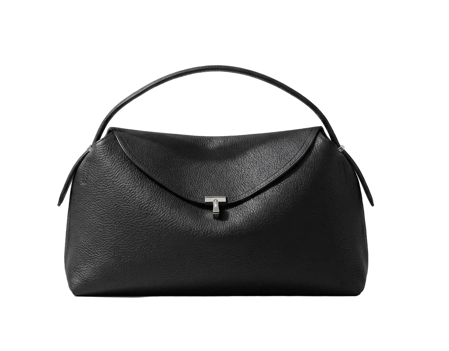 Soft Genuine Leather Bowling Shoulder Bag with Structured Luxury Everyday Design