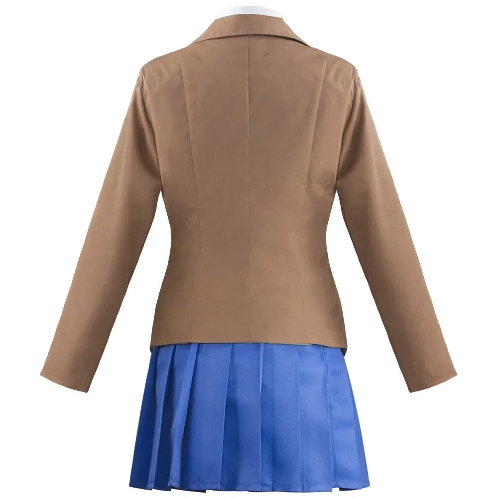 Classic Academic Uniform Set with Pleated Skirt and Tailored Blazer
