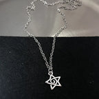 Y2K Charm Pendant Necklace Set Gothic Grunge Alternative Statement Jewelry