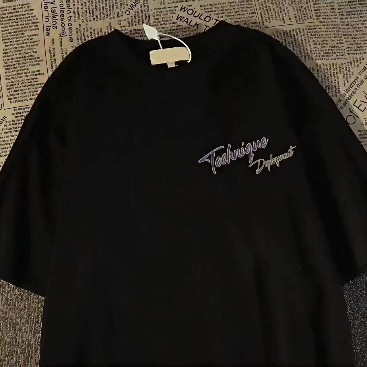 Oversized Streetwear Graphic Cotton T-Shirt with Abstract Sketch Artwork and Urban Casual Style
