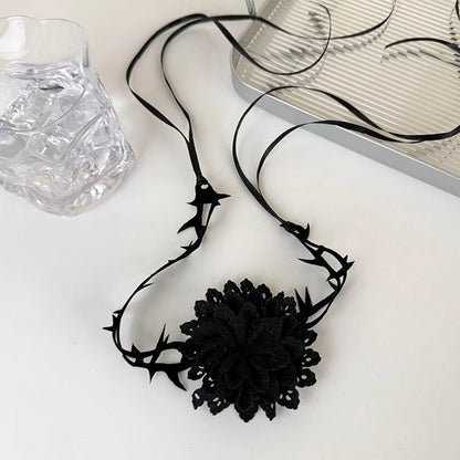 Barbed Thorn Choker Necklace for Gothic Punk Alternative Fashion Styling