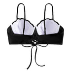 Pastel Lavender Seashell Shaped Balconette Bikini Top with Delicate Straps