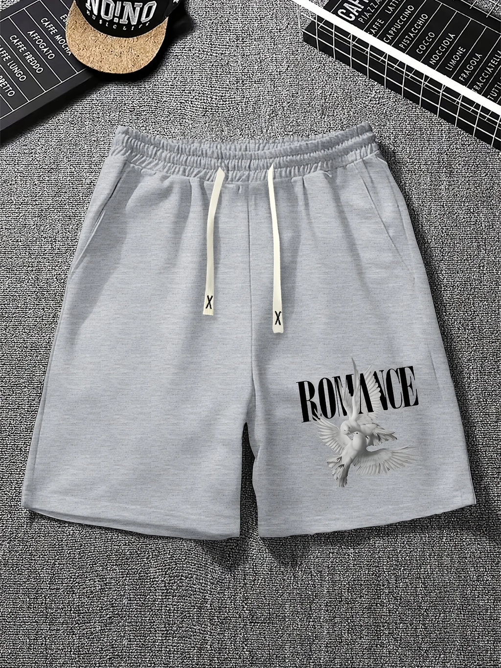 Men's Relaxed Graphic Shorts with Drawstring Waist and Lightweight Everyday Casual Comfort