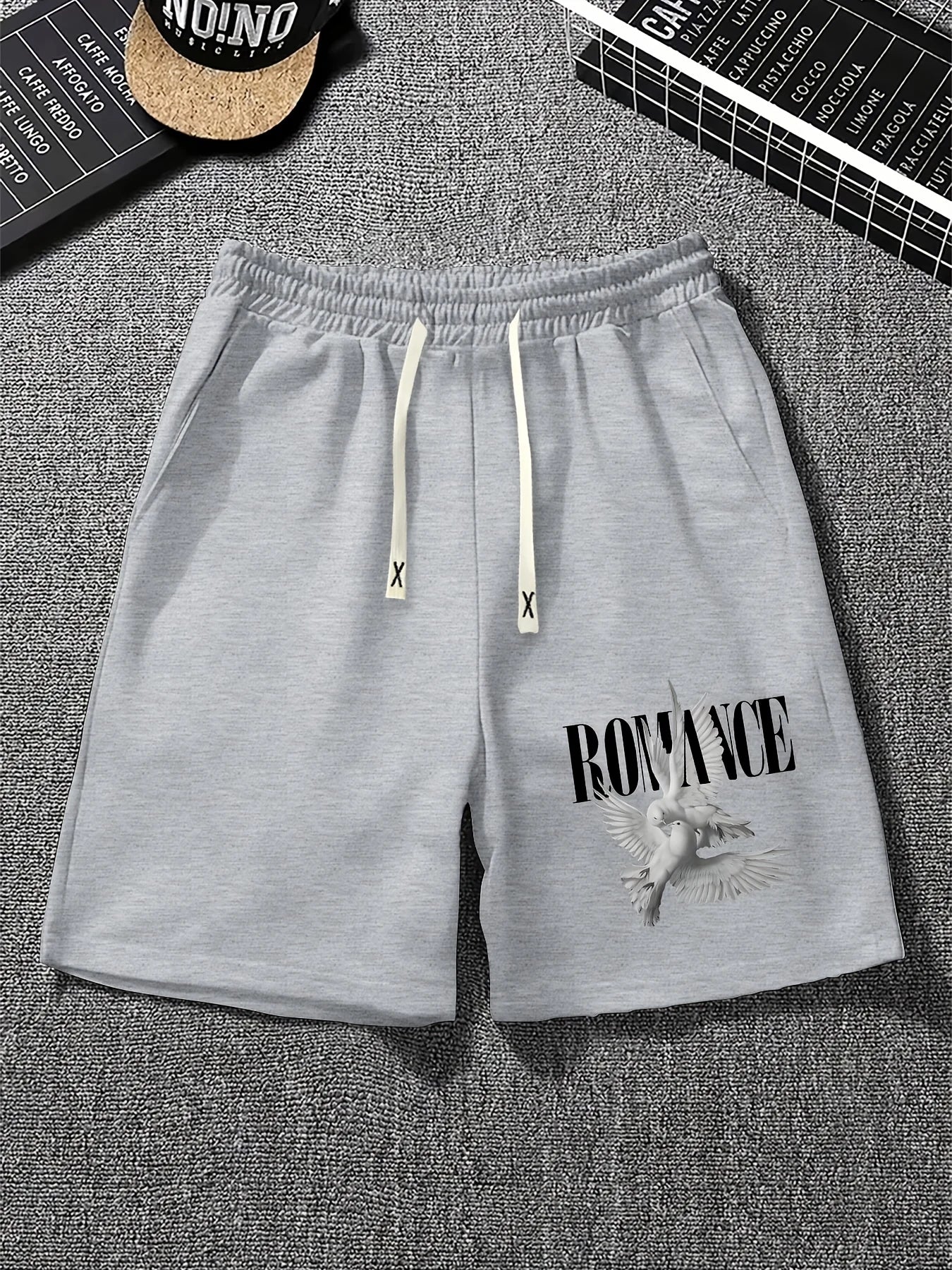 Men's Relaxed Graphic Shorts with Drawstring Waist and Lightweight Everyday Casual Comfort