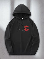 Retro Anime Streetwear Hoodie with Thunder Beast Manga Graphic Design