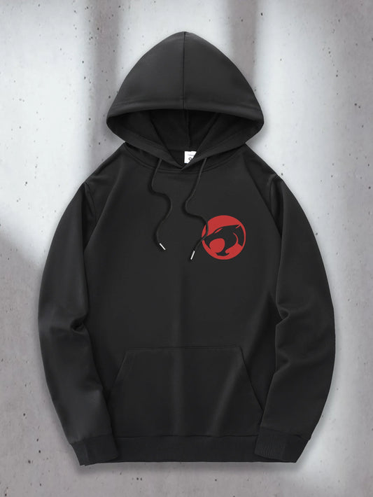 Retro Anime Streetwear Hoodie with Thunder Beast Manga Graphic Design
