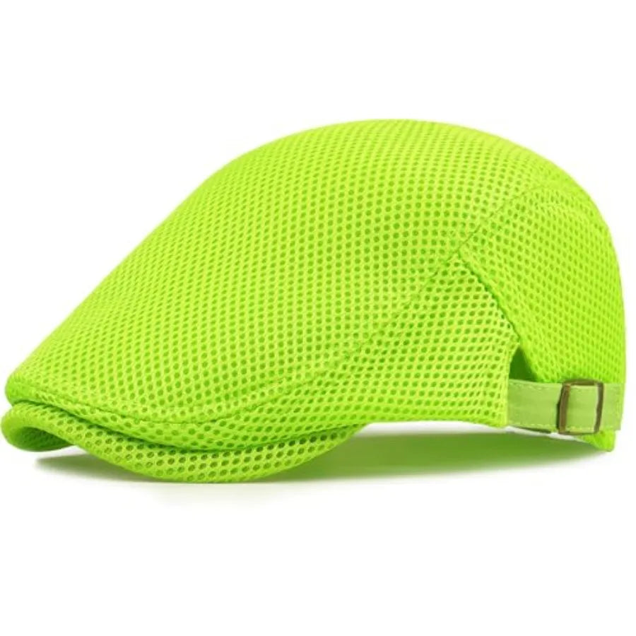 Breathable Mesh Ivy Flat Cap Adjustable Cotton Casual Vintage Driving Streetwear Hat