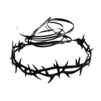 Barbed Thorn Choker Necklace for Gothic Punk Alternative Fashion Styling