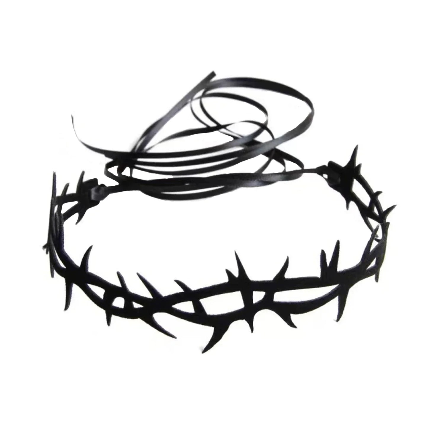 Barbed Thorn Choker Necklace for Gothic Punk Alternative Fashion Styling