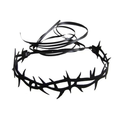 Barbed Thorn Choker Necklace for Gothic Punk Alternative Fashion Styling