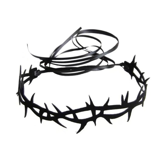 Barbed Thorn Choker Necklace for Gothic Punk Alternative Fashion Styling