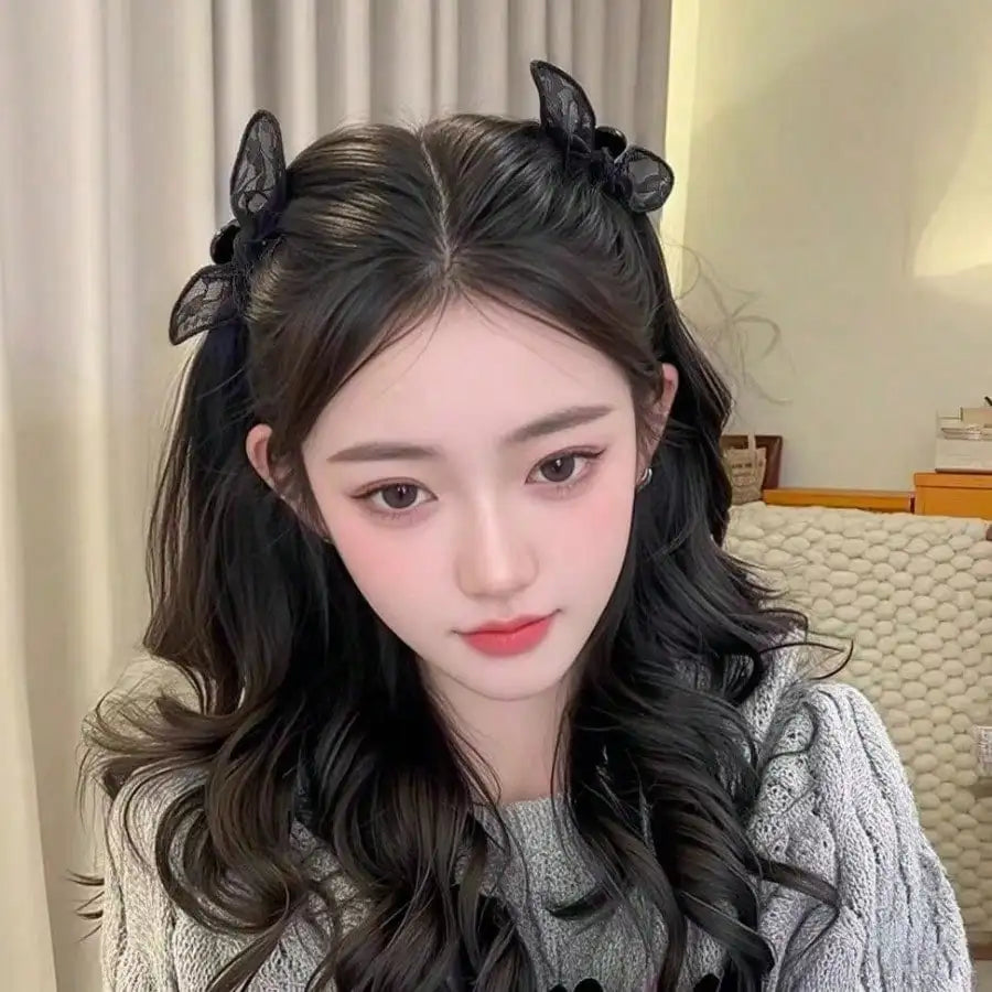 Cat Ear Hair Claw Clip Gothic Kawaii Alternative Statement Accessory