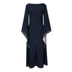 Medieval Inspired Hooded Maxi Dress With Gothic Fantasy Alternative Fashion Styling