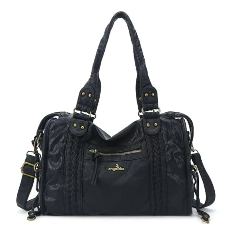 Oversized Vegan Leather Hobo Bag with Slouchy Everyday Shoulder Design