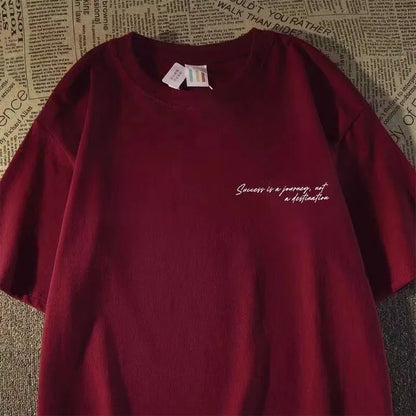 Minimal Graphic Streetwear Cotton Blend T-Shirt With Modern Casual Style