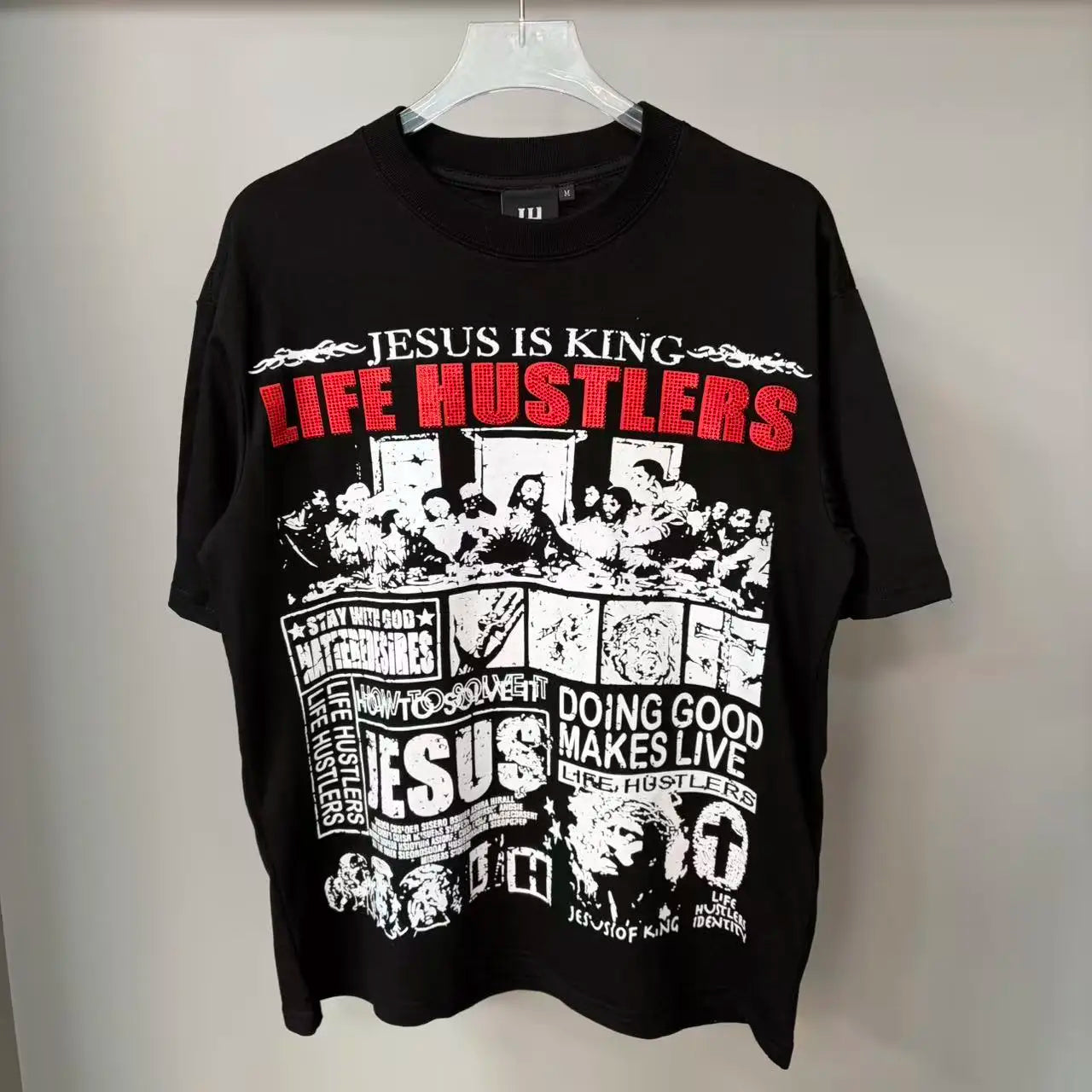 Distressed Graphic Oversized Cotton Streetwear T-Shirt with Vintage-Inspired Artwork