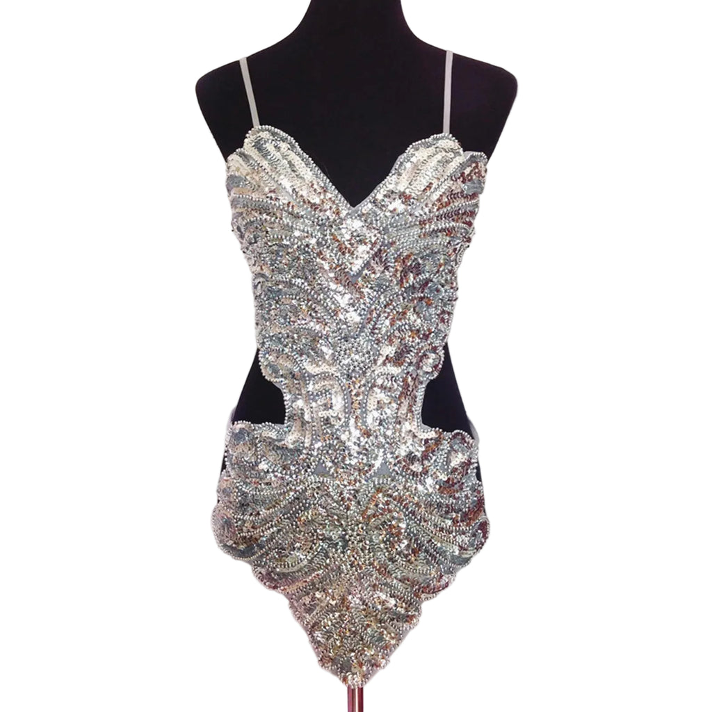 Allover Sequin Mini Dress With Sculpted Strapless Silhouette And Statement Shine