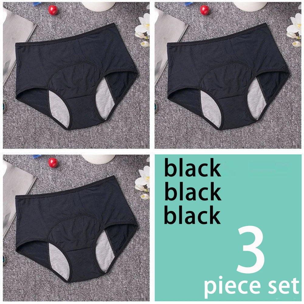 Five-Piece High-Waisted Absorbent Menstrual Brief Set