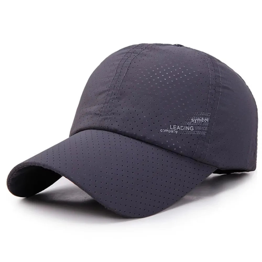 Unisex Quick Dry Baseball Cap with Adjustable Strap for Outdoor Sports and Everyday Wear