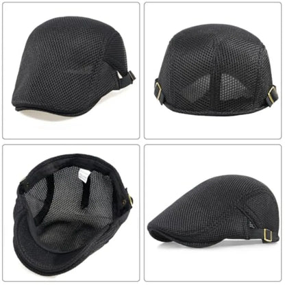 Breathable Mesh Ivy Flat Cap Adjustable Cotton Casual Vintage Driving Streetwear Hat