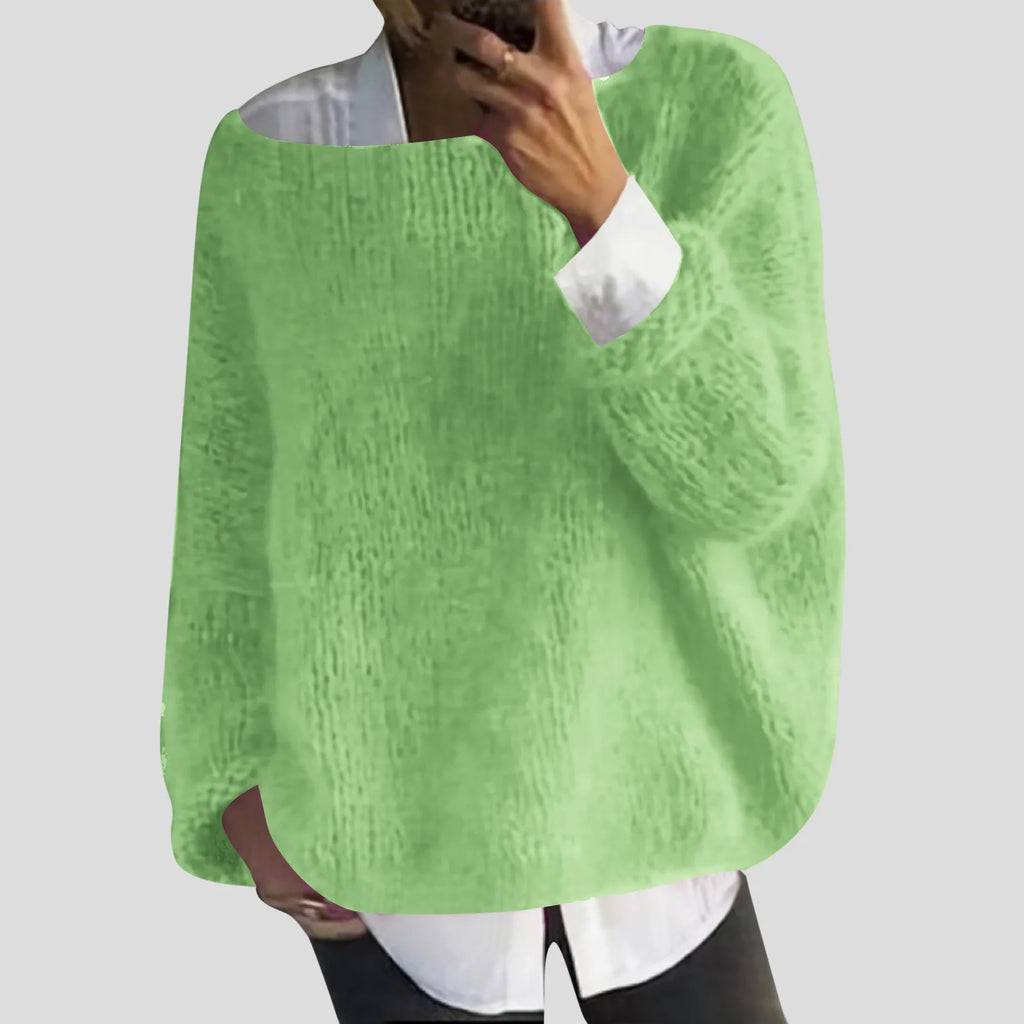 Women's Oversized Drop Shoulder Textured Knit Casual Streetwear Sweater