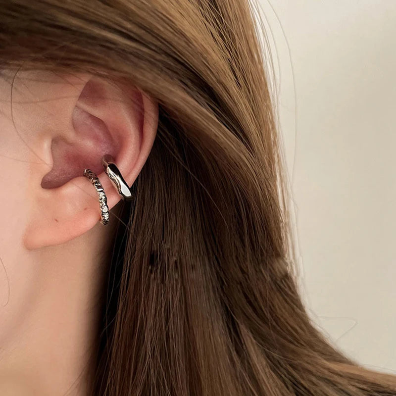 Irregular Geometric Ear Cuff for Punk Alternative Fashion Styling