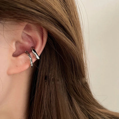 Irregular Geometric Ear Cuff for Punk Alternative Fashion Styling