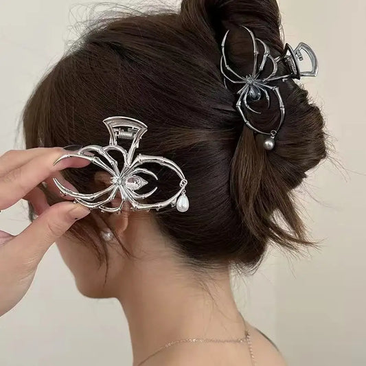 Gothic Spider Hair Claw Clip Alternative Y2K Statement Fashion Accessory